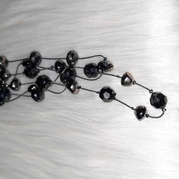 Gorgeous faceted stone beaded multistrand necklace - Picture 7 of 12